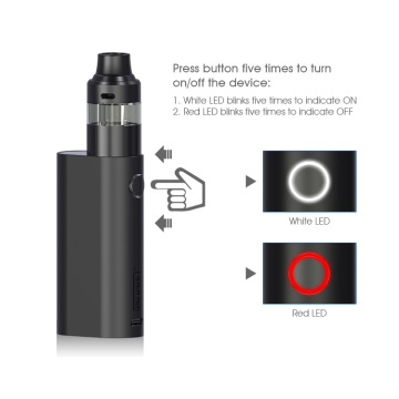 Alibaba Starter Kit 50 W noir mod pas cher électrique cig 900mah vaporisateur